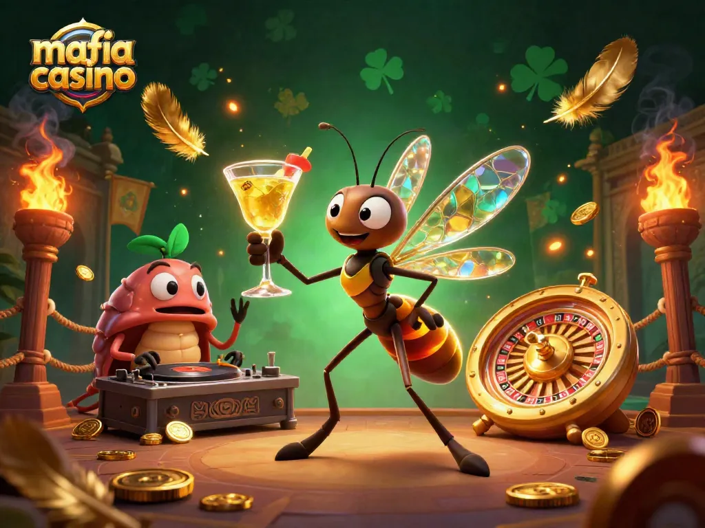 Mafia casino scene with unique 3D characters and dynamic gambling elements for engaging gameplay.